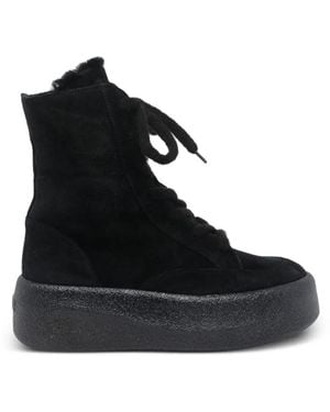 Vic Matié Schnürstiefel mit runder Kappe - Schwarz