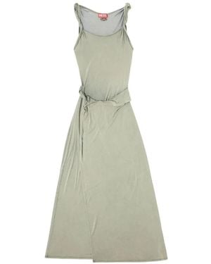 DIESEL Maxi Estiga Sleeveless Waist-Knot Dress - Green