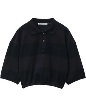 Alexander Wang Cropped Polo Shirt - Blue
