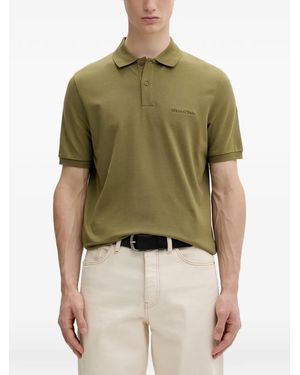 Marc O' Polo Logo-Embroidered Piqué Polo Shirt - Green