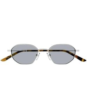 Gucci Geometric-Frame Sunglasses - Metallic