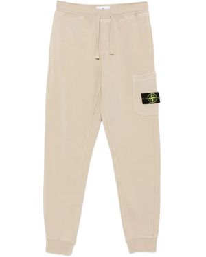 Stone Island Patch-Pocket Drawstring Track Trousers - Natural