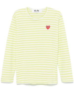COMME DES GARÇONS PLAY U T-Shirt Emblem Knit - Yellow