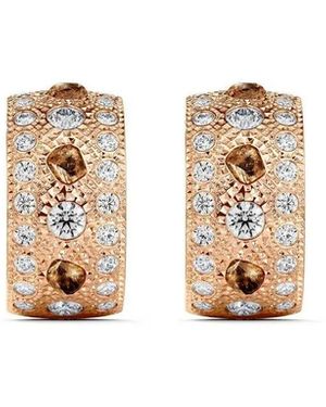 De Beers Talisman ダイヤモンド ピアス 18kローズゴールド - ホワイト