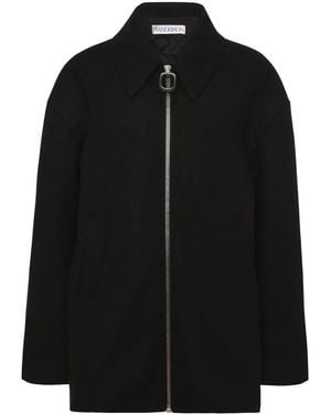 JW Anderson パデッド ウール ショートコート - ブラック