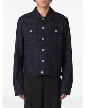 Lanvin Chaqueta Vaquera Con Estampado Gráfico - Azul