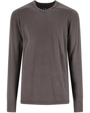 Rick Owens V-neck Sweater - グレー
