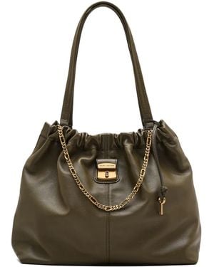 Marc Jacobs The Cristina Chain-Embellished Drawstring Tote Bag - Metallic