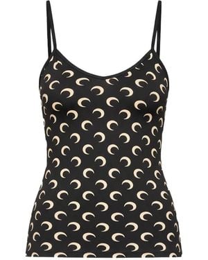 Marine Serre Moon Print Tank Top - Black