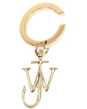 JW Anderson Logo-Pendant Ear Cuff - Metallic