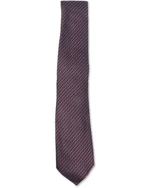 Canali Cravate En Cachemire À Motif Intégral - Violet