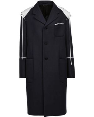 Ferragamo フーデッド シングルコート - ブルー