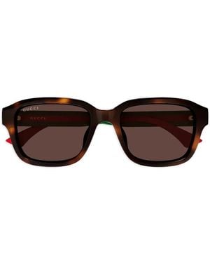 Gucci Occhiali Da Sole Squadrati - Marrone