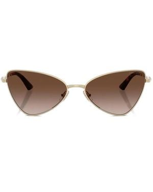 Jimmy Choo Pearl-Embellished Cat-Eye Sunglasses - Metallic