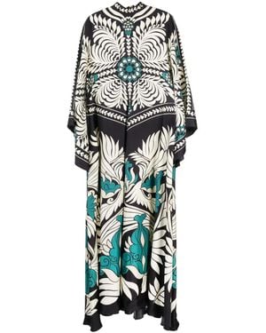 La DoubleJ Magnifico Printed Silk-satin Maxi Dress - Multicolour