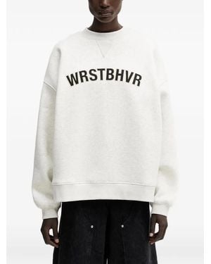 WRSTBHVR Luzon Logo-Patch Sweatshirt - White