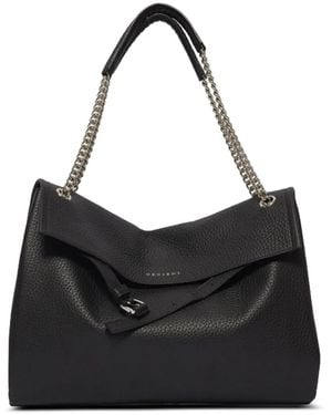 Orciani Medium Venus Soft Leather Tote Bag - Black