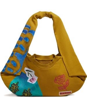 Marni Shopper Mit Floralem Motiv - Gelb
