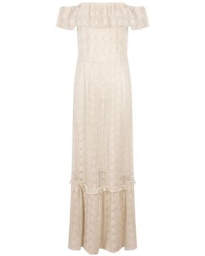 Antik Batik Dolly Lace-Panelled Maxi Dress - White