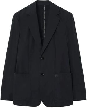 Burberry Technical Cotton Tailored Jacket - Blue