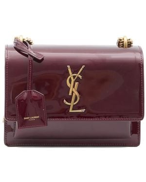 Saint Laurent Bandolera Sunset Pequeña - Morado