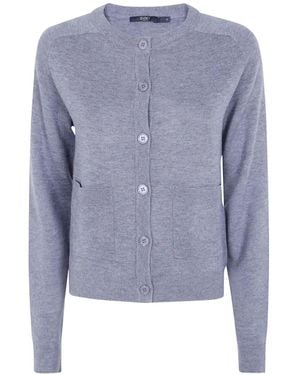 Seventy Button-Up Patch-Pocket Cardigan - Blue