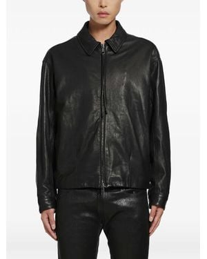 Giorgio Brato Zip-Up Leather Jacket - Black