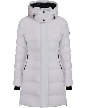 Moose Knuckles Feather Down Padded Parka Coat - Grey