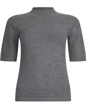Liu Jo Mock Neck Sweater - Gray