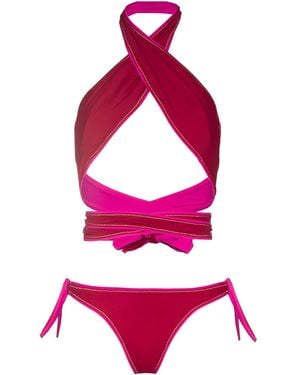 Reina Olga Showhorse Cross-Front Bikini - Pink