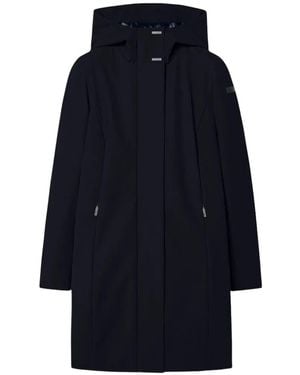 Rrd Surflex Winter Long Hooded Coat - Blue