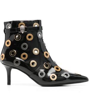 Kurt Geiger Eyelet Strap Boots - Black