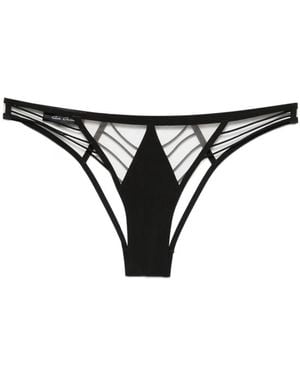 Rick Owens Cut-Out Mesh-Panel Briefs - Black