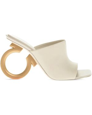 Ferragamo Astro X5 Mule Sandals in White | Lyst