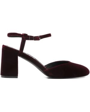 Bibi Lou Ankle-Strap Heeled Sandals - Red