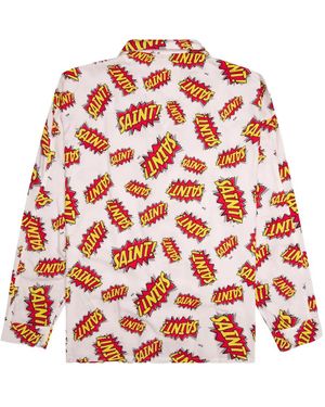 SAINT Mxxxxxx Pow cotton pajamas shirt - Rojo