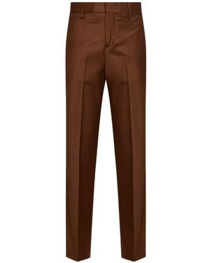 Briglia 1949 Pressed-Crease Straight-Leg Trousers - Brown