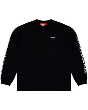 032c Felpa Con Stampa - Nero