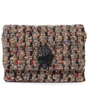 Kurt Geiger Kensington Tweed Shoulder Bag - Grey