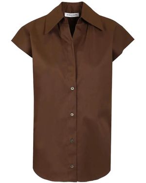 Al Duca d'Aosta Aletta Sleeveless Shirt - Brown