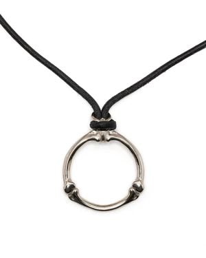 TAKAHIROMIYASHITA TheSoloist. Circular-Pendant Rope-Detail Necklace - Metallic