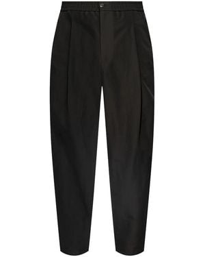 Giorgio Armani Pleat-Detail Trousers - Black
