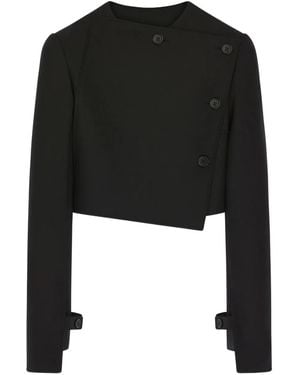 Courreges Askew Buttoned Jacket - Black