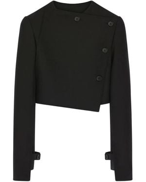 Courreges Geknöpfte Oblique Jacke - Schwarz