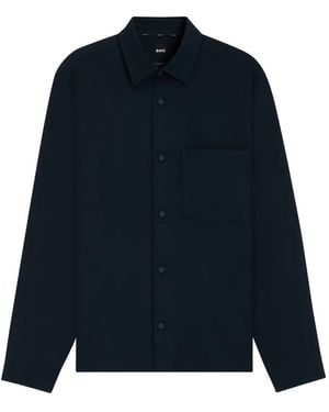 BOSS Button-Up Long-Sleeve Shirt - Blue