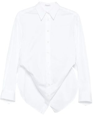 Brunello Cucinelli Button-up Curved-hem Shirt - ホワイト