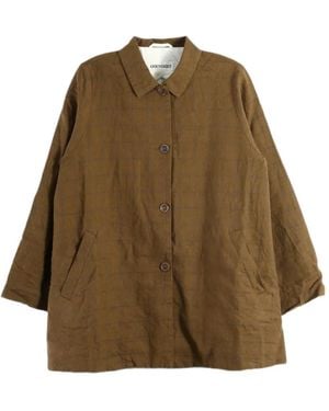 Casey Casey Soleil Check-Pattern Button-Up Jacket - Natural