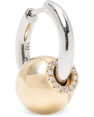 Rainbow K Piercing Diamond Erring - Metallic