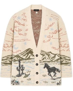 Alanui Landscape-Horse Cardigan - Natural