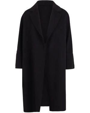 Max Mara Notched-Lapel Coat - Black